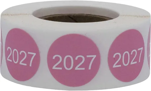 Vista 5 de InStockLabels - Calcomanías para el año 2026, color verde azulado, 0.75