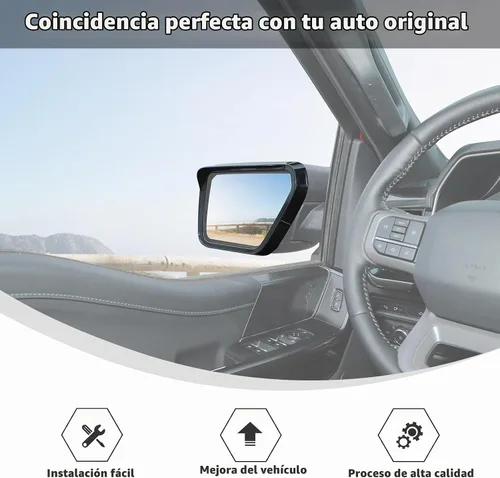 Vista 6 de Linskip Protector de Espejo Lateral Compatible con Ford F150 2021 2022 2023 2024, Protector de Espejo Retrovisor para Ford F-150 Accesorios