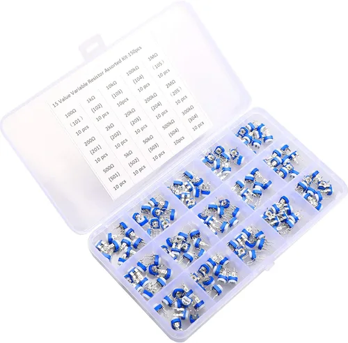 Vista 2 de 150 piezas de 15 valores 100 ohmios - 2M ohmios Trimpot Resistencia