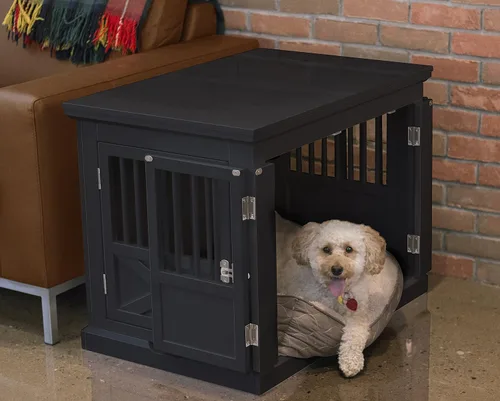 Vista 9 de Zoovilla - Jaula para perro, Caja de triple puerta, M, Negro