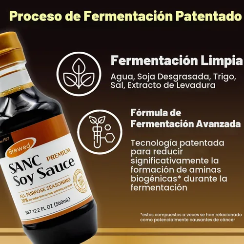 Vista 5 de SANC - Salsa de soja coreana refinada, sin HFCS, menos sodio - 12.2 onzas