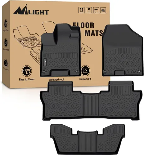 Vista 19 de Nilight Tapetes de piso TPE para Honda Odyssey 2011 2012 2013 2014 2015 2016 2017, para todo tipo de clima, forro de piso personalizado, resistente