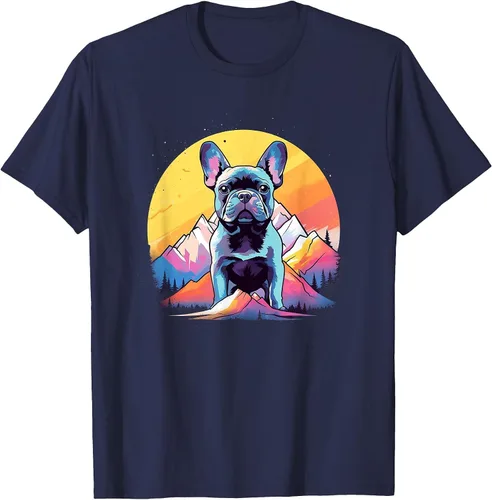 Vista 4 de French Bulldog Dog Men Women Kids T-Shirt Asphalt Grey