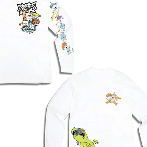 Vista 6 de Nickelodeon - Camiseta de manga larga para hombre #TBT Rugrats, Hey Arnold, Ren y Stimpy