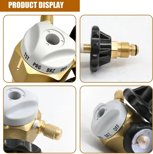 Vista 2 de Válvula de control del regulador de purga de nitrógeno VN-500 w/500psi para pruebas de fugas