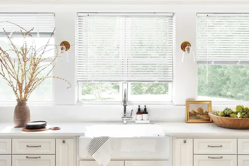 Vista 82 de LazBlinds Mini persianas de aluminio de 1" sin herramientas, sin necesidad de taladro, persianas sin cables para ventanas, persianas horizontales