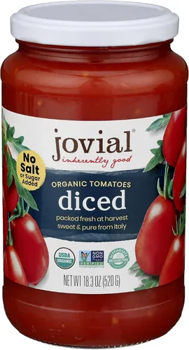 Vista 7 de Jovial, Tomates Orgánicos Cortados en Cubitos, 18.3 onzas