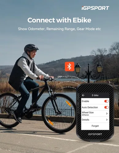 Vista 3 de iGPSPORT BSC300T Ordenador de bicicleta inalámbrico GPS, navegación GPS con pantalla táctil, mapas sin conexión, advertencia fuera de ruta
