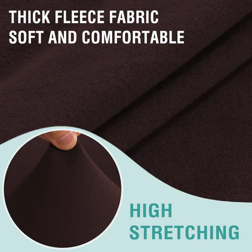 Vista 3 de Juego de fundas elásticas para sofá reclinable de 5 piezas, funda ajustada para sofás reclinables de 3 cojines, tela ultrasuave, lavable a máquina
