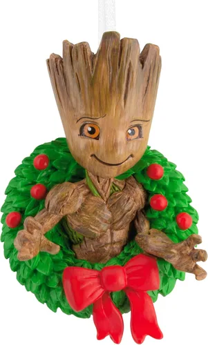 Vista 7 de Hallmark Marvel Guardianes de la Galaxia Groot Adorno de Navidad
