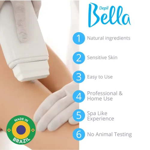 Vista 3 de Depil Bella Rollo de cera depilatoria con miel y propóleos Depilación corporal, cartucho de cera para depilación Para hombres y mujeres Auto