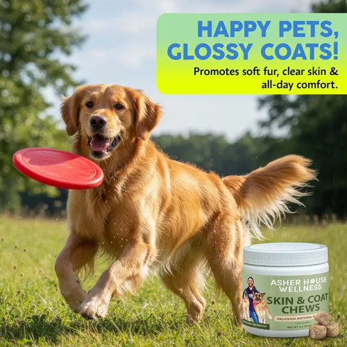 Vista 7 de Asher House Wellness Now Lillie & Lee - Masticables para la piel y el pelaje con Omega 3, 6, 9, aceite de pescado, biotina, golosinas masticables