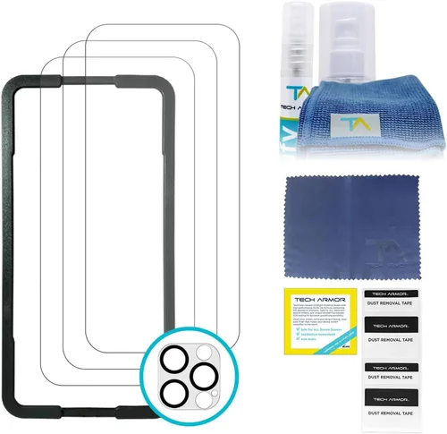 Vista 7 de Tech Armor Paquete de protección para Apple iPhone 14 Pro Max de 6.7 pulgadas, kit de limpieza de pantalla [3.4 onzas + 0.8 onzas] con paños