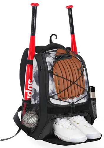 Vista 12 de Goloni Softball bag,Baseball Bag with Shoes Compartment and 2 Bat Holders Gris
