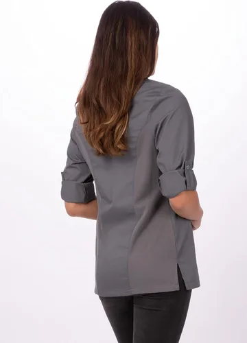 Vista 3 de Chef Works Lansing - Abrigo de chef para mujer