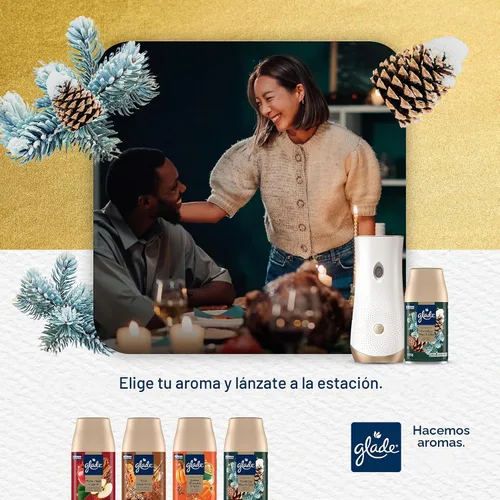 Vista 6 de Glade Recambio automático en aerosol, ambientador, pino centelleante y cedro, 6.2 onzas