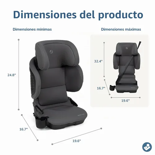 Vista 13 de Maxi-Cosi Tanza Asiento de coche booster con posicionamiento de cinturón, Sea Salt