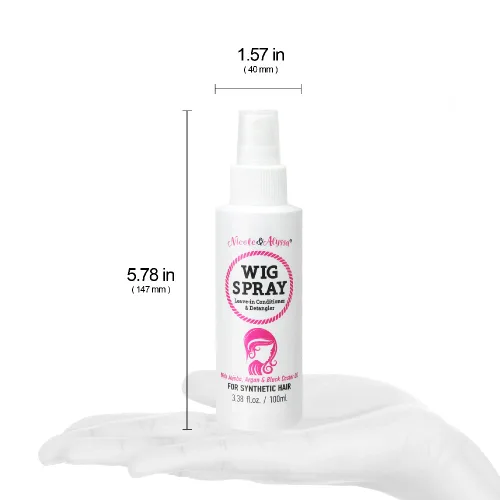 Vista 3 de Nicole & Alyssa ] Spray de peluca para cabello sintético de 8 onzas + tamaño de viaje