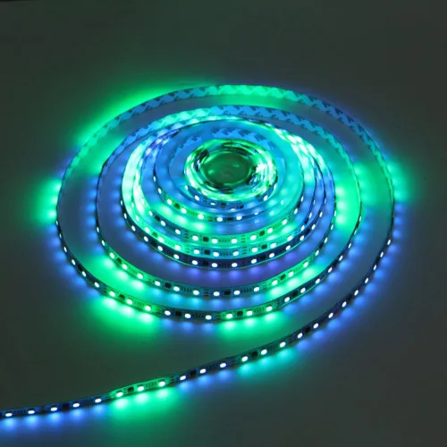 Vista 5 de Tira de luz LED con efecto de persecución para interiores, de 75 pies, 12 V, kit de tira LED RGB direccionable con controlador de sincronización