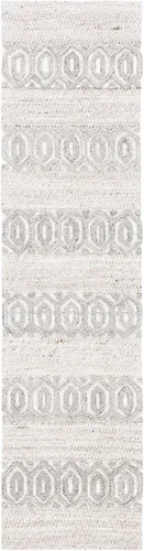 Vista 3 de SAFAVIEH Natura Collection Alfombra de pasillo, 2 pies 3 pulgadas x 9 pies, beige y marfil, lana hecha a mano, ideal para zonas de alto tráfico