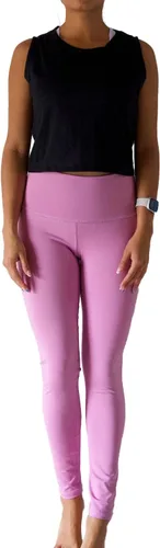 Vista 2 de Leggings de cintura alta para mujer, cómodos y elegantes pantalones de yoga con tela que absorbe la humedad (talla única, mediana y grande, morado)