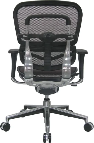 Vista 5 de Ergohuman Eurotech Seating - Silla giratoria de malla con respaldo medio, color rojo ciruela