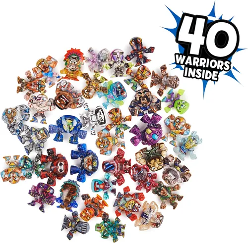 Vista 3 de Million Warriors, Paquete de 40 figuras coleccionables, guerrero raro garantizado, juguetes sorpresa para niños y niñas a partir de 5 años
