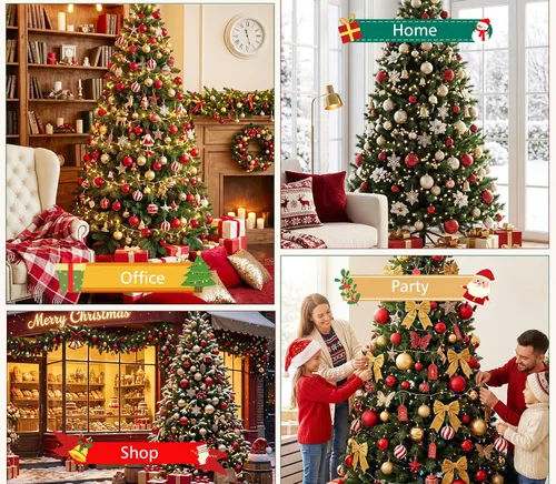 Vista 6 de Christmas Tree, 7.5FT Artificial Xmas Pine Tree for Holiday Décor, Green