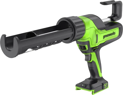Vista 12 de Greenworks Pistola de calafateo y adhesivo inalámbrica de 24 V de 10 onzas, antigoteo de 6 velocidades con batería USB de 2 Ah y cargador de 2 A