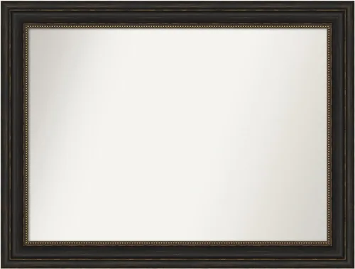 Vista 248 de Amanti Art Espejo de pared personalizado no biselado (25 x 25 pulgadas), marco de bronce acentuado, varios tamaños personalizados, espejo de baño