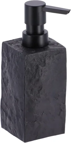 Vista 8 de Dispensador de jabón de manos y loción cuadrado de baño efecto piedra 9 Negro