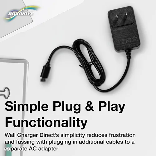 Vista 6 de BoxWave Cargador compatible con Sony Alpha a6700 - Cargador de pared directo (15 W), carga rápida tu dispositivo con cable integrado de 3 pies