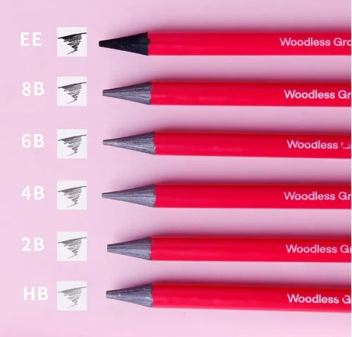 Vista 3 de ITODA Lápices de carbón profesional Juego de dibujo, boceto HB, 2B, 4B, 6B, 8B, EE mezcla, lápices de libros para colorear, grafito, profesionales