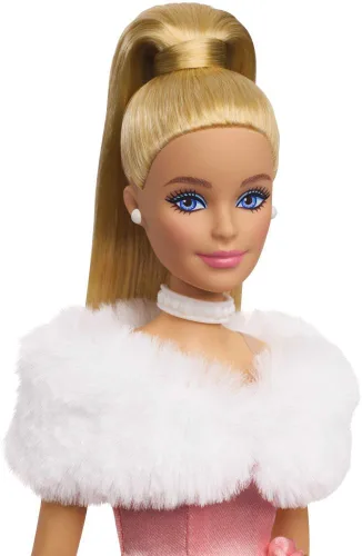 Vista 2 de Barbie Muñeca de moda de noche encantada en vestido rosa, Mattel Replay The Classics Collection