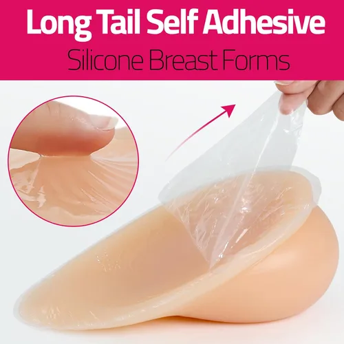 Vista 3 de IVITA Autoadhesivo Silicona Mama Formas Mastectomía Prótesis Pechos falsos Cosplay Bra Enhancer Inserts