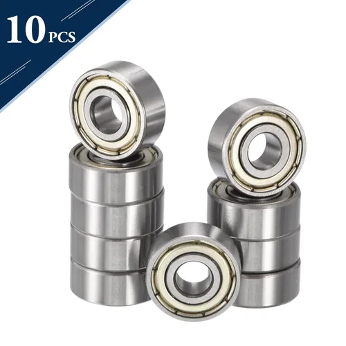 Vista 3 de R2ZZ Rodamientos de bolas de ranura profunda, ID 1/8" x DI 3/8" x Ancho 5/32" Rodamiento de bolas con doble blindado de metal cromo acero Z2 Palanca