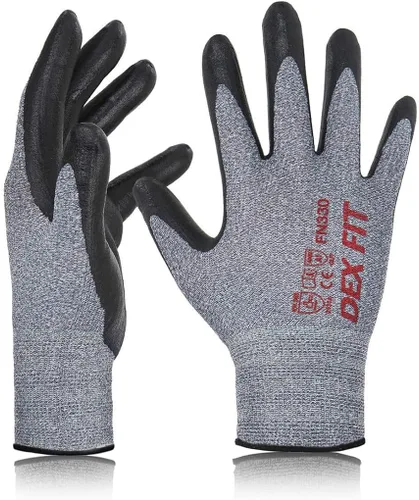 Vista 9 de DEX FIT Nitrile Work Gloves FN330,Stretch Fit, Touchscreen, Power Grip in Wet & Oily Conditions, Men & Women