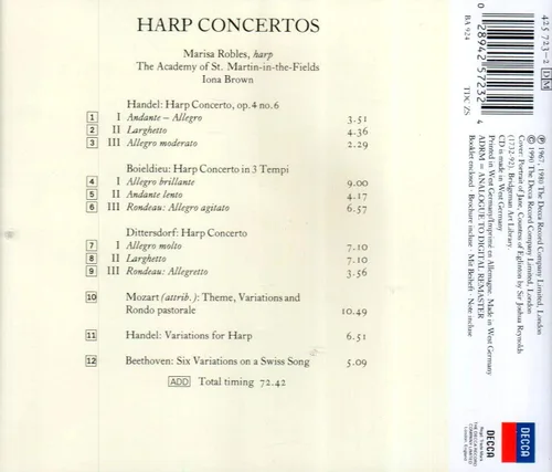 Vista 3 de Handel: Harp Concertos