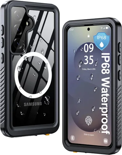 Vista 11 de ANTSHARE Funda impermeable IP68 para Samsung Galaxy S24 Ultra, compatible con MagSafe, protector de pantalla y lentes integrado, protección