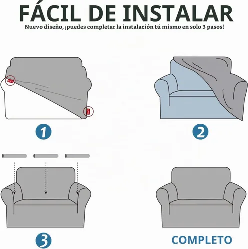 Vista 7 de ANARACHON - Funda elástica para sillón con aspecto de piel, 1 pieza Negro