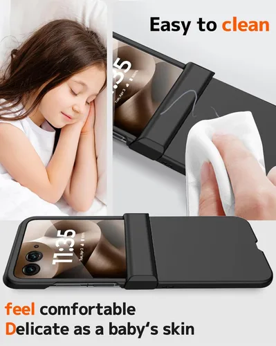 Vista 4 de NINKI Funda protectora para Motorola Razr Ultra 2025 con protector de bisagra, delgada, a prueba de golpes, para Motorola Razr 60 Ultra, funda
