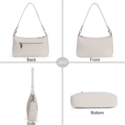 Vista 2 de NIUEIMEE ZHOU Bolso de hombro pequeño con 2 correas extraíbles para mujer