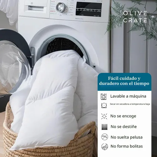 Vista 9 de Olive + Crate Edredón de bambú, relleno de edredón tamaño Queen, 88 x 90
