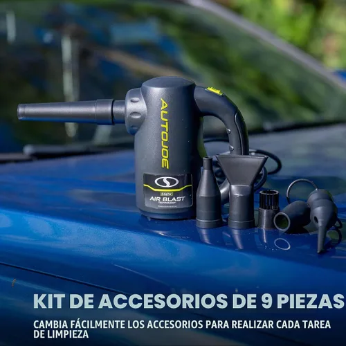 Vista 6 de Auto Joe ATJ-ABD1 Secadora de agua de chorro de aire de 500 W, con cable de CA de 10 pies, bolsa de almacenamiento y 9 accesorios de boquilla