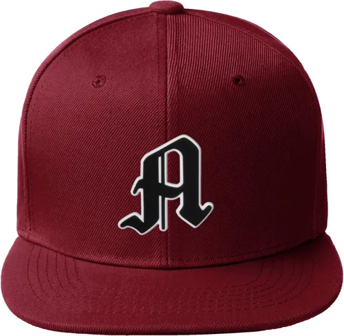 Vista 551 de Daxton Gorra clásica con visera de billete plano con letras del alfabeto inglés antiguo de la A a la Z