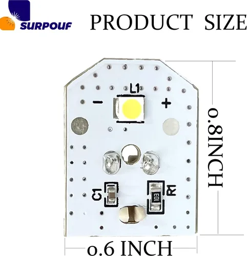 Vista 2 de (5PK WR55X11132 WR55X26487 WR55X30603 Bombilla LED para refrigerador GE reemplaza 3033142 AP5646375 PS4704284 EAP4704284 EAP4704284