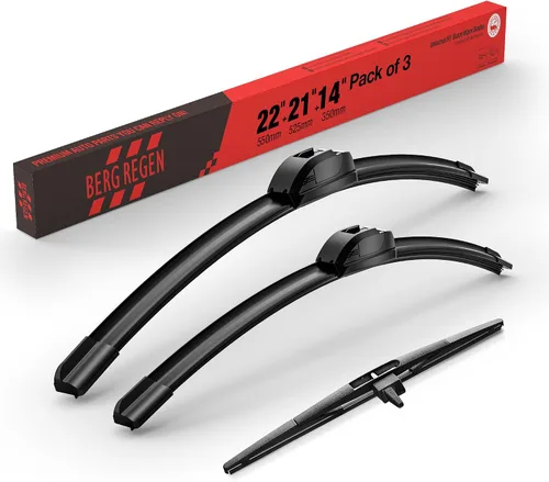 Vista 70 de BERG REGEN Escobillas limpiaparabrisas de 15"+15" con escobilla trasera de 13" - Juego de repuesto automotriz para Jeep Wrangler JK 2008 2009 2010