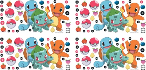 Vista 7 de RoomMates RMK5361GM Calcomanías de pared gigantes pegar y pelar Pokémon Squirtle, Charmander y Bulbasaur