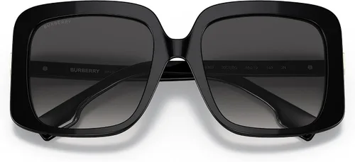 Vista 5 de BURBERRY BE 4363 30018G Gafas de sol cuadradas de plástico negro lente gradiente gris, Negro