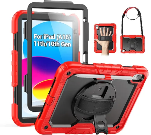 Vista 21 de SEYMAC Funda para iPad Air de 5ª/4ª generación de 10.9 pulgadas, Funda Protectora de Cuerpo Completo Resistente a Golpes con Protector de Pantalla
